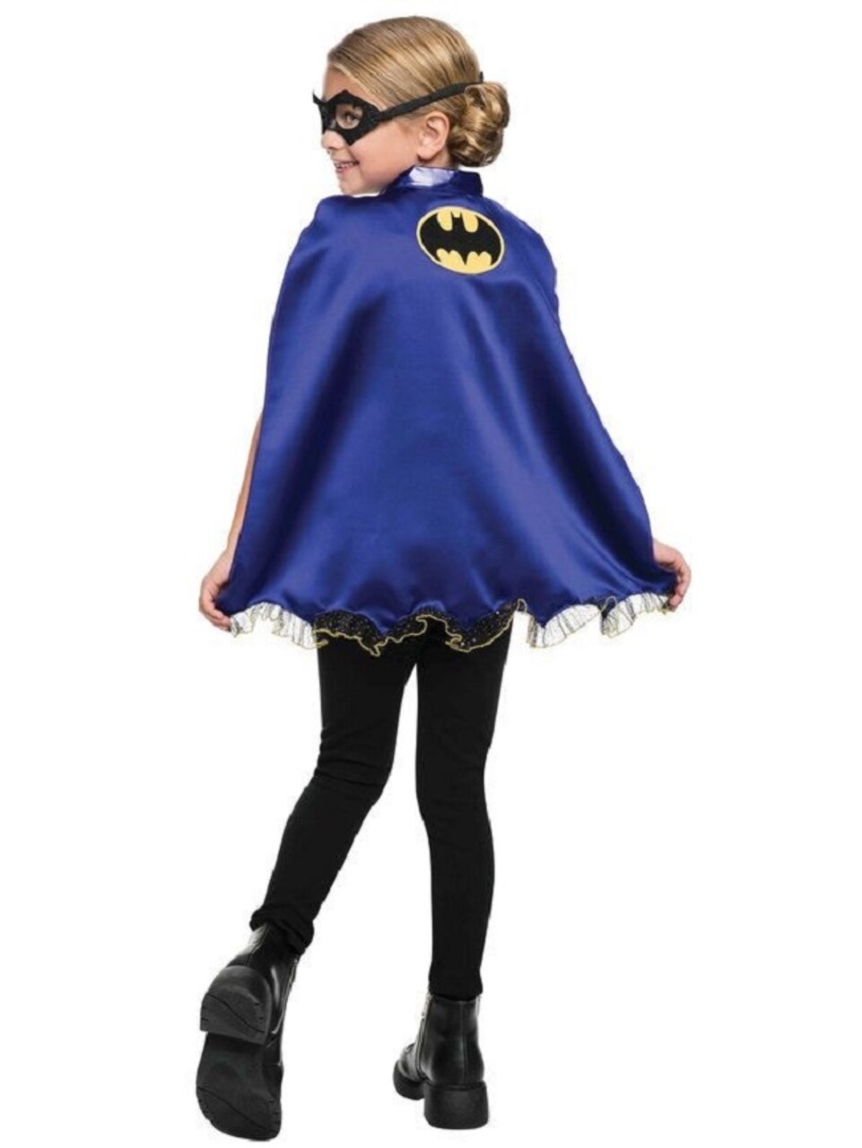 Rubies Batgirl Mask and Cape Set Girls Halloween Costume; One Size fits Most